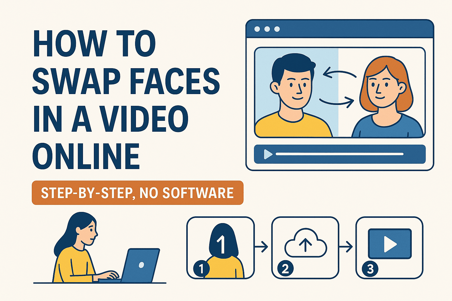 Timeline preview illustrating how to swap faces in a video online using faceswap.com.de https://faceswap.com.de/